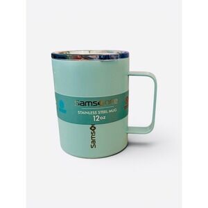 Samsonite 12oz Stainless Steel Insulated Mug Blue Travel Cup with Lid NEW